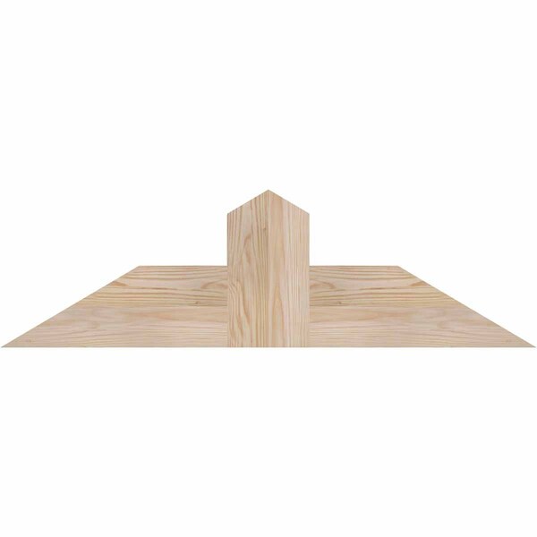 Ekena Millwork Portland Smooth Timber Gable Bracket, Douglas Fir, 36"W x 10"H x 3 1/2"D x 5 1/2"F, 7/12 Pitch GBW036X10X0406POR00SDF - main